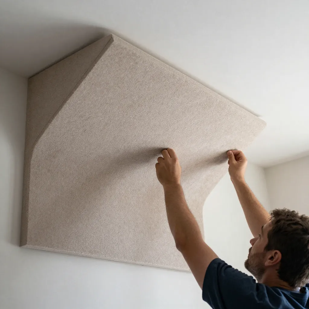 Decorative felt acoustic panel